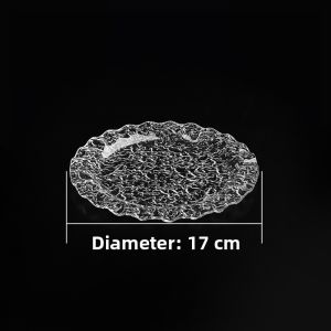 Luxury Acrylic Fruit Tray Wave Pattern Snack Plate for Hotel And KTV Commercial Use High End Lightweight Dining Utensils