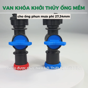 Combo 5 Van khóa khởi thủy ống phun mưa kèm roong cao su phi 27mm / 32mm (khởi thủy ống cứngống mềm)