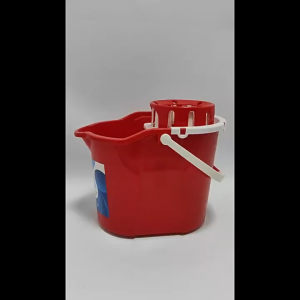 Premium Quality Double Squeezing Mop Bucket With Wheels Heavy Duty Mop Pail Mop Baldi Tebal