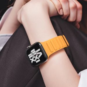 สายหนัง สำหรับ apple watch 10 ultra 2 1 ของแท้ สาย 49mm 46mm 45mm 41mm 44mm 40mm 42mm 38mm สายแม่เหล็ก iWatch Series ultra10 9 8 7 6 SE 5 4 321 สายนาฬิกาสำรอง