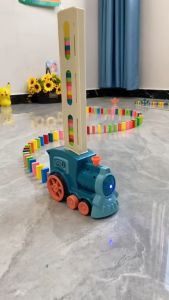 [MỚI VỀ] Đồ chơi Tàu lửa Domino xếp hình tự động có nhạc đèn Xe Domino Tàu hoả cho bé sáng tạo phát triển tư duy 777-13