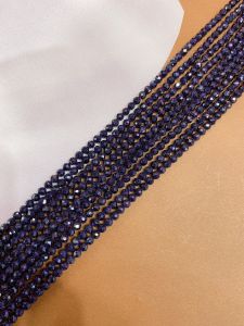 Mini Starry Sky Blue Sandstone Loose Beads Multifacet Cut Crystal Bracelet Necklace DIY Jewelry Accessories