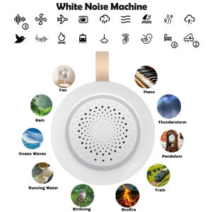Baby White Noise Machine Rechargeable Timed Shutdown Sleep Machine Baby Sleep Sound Player Night Light Timer Noise Player