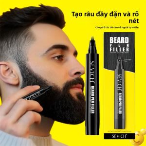 Bút Làm Đầy Râu Cho Nam Chống Thấm Nước Lâu Dài Màu Đen/Nâu Tóc Tăng Cường Định Hình Dụng Cụ Làm Đầy Đủ Vitamin E