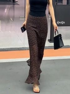MANMI | Chân Váy Ôm Mỏng In Hình Chấm Bi