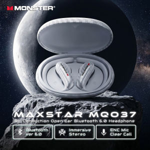 Monster | Monster MAXSTAR MQO37 OWS Ear Hook Earphones 360° Stereo Wireless Bluetooth 6.0 Headphone IPX5 Waterproof TWS Sports EarBuds