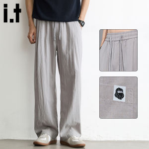 FINGERCROXX | Tencel Lightweight Straight-leg Loose-fit Casual Trousers