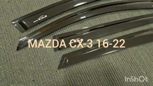 คิ้วกันสาดประตู กันสาด กันสาดประตู คิ้ว ดำทึบ มาสด้า ซีเอ็ก Mazda CX-3 CX3 2017 2018 2019 ใส่ร่วมกันได้ A