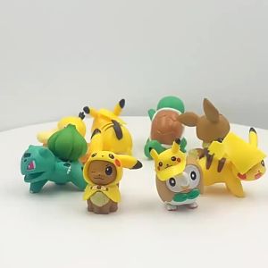 Bandai | Hot 6-8Pcs/Set Pokemon Pikachu Pet Collection Pocket Monste Figure Action Model Toys Kids Christmas Gift Children Gifts In Stock
