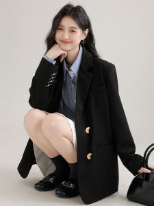 BOKAQI | Spring Black Loose Fit Ladys Suit Jacket