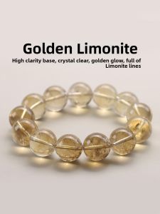 QINBAOSHUIJING | Gold Lemuria Quartz Bracelet For Women