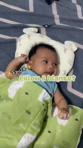 DayOne 🍃【0-1Y】Premium Baby Bedding Set – Soft Cotton Blanket Foldable Mattress & Anti-Flat Head Pillow