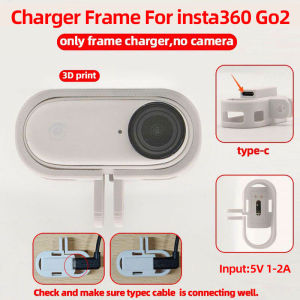 กรอบเครื่องชาร์จสำหรับ Insta360 Go2กล้องแอคชั่นแคมเมรา3D อุปกรณ์เสริมที่ติดตั้งไฟ Charger