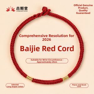 JIZHAOTANG | Lucky Red Rope Bracelet for Zodiac Horse Year 2026 Male