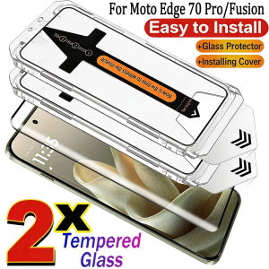 1-2Pcs Easy Installation Tempered Glass Film For Motorola Edge 70 Pro 70 Fusion 5g HD Full Cover Anti-scratch Screen Protector