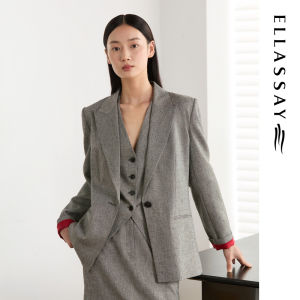 ELLASSAY | Early Autumn New Flax Heritage-style Contrast-color Suit Jacket