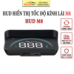 Hud hiển thị tốc độ xe ô tô và cảnh báo M8 - tặng kèm dây cable OBD2