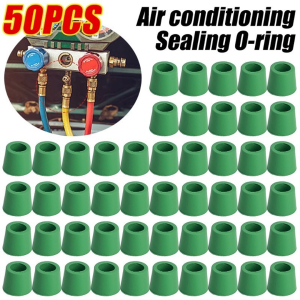 Air Conditioning Pipeline Sealing Gasket Car Rubber 1/4" Green 50pcs/set