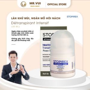 CÓ TEM PHỤ -Lăn khử mùi ngăn tiết mồ hôi Stopirex Détranspirant Intensif 30ml - Nhập khẩu Pháp