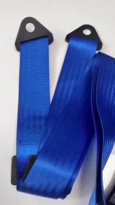 New Sports Racing Harness Safety Seat Belt Blue Black Red Universal 4 Point Katin Style With Logo