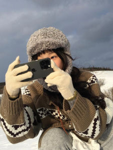 Thickened Teddy Fleece Ear Protector Lei Feng Cap Womens Autumn Winter Cycling Snow Skiing Hat Casual Style round Top Cap