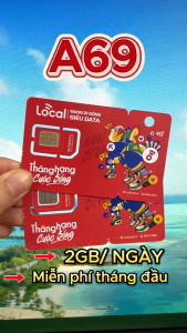 Sim 4G Mobifone Local Sẵn 1 Tháng đầu Không Cần Nạp Tiền Có 2GB Tốc Độ Cao Mỗi Ngày+Truy Cập Ứng Dụng Be Không Giới Hạn A69 FREESHIP - CHƯA KÍCH HOẠT