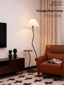 SHIGUANGSUIDAO | Vintage Style Floor Lamp Shelf Included Luxurious Ambience