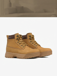 DESAI | Fleece-lined Slip-on Insulated Anti-slip High-top Mens Martin Boots
