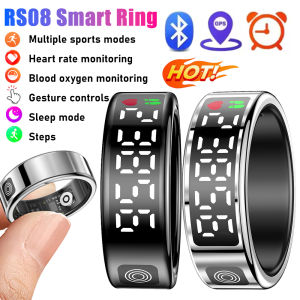 2025 New SR08 Smart Ring – LED Display Screen HR & Blood Oxygen 5ATM Waterproof Health & Fitness Tracker – Compatible with Android & iOS