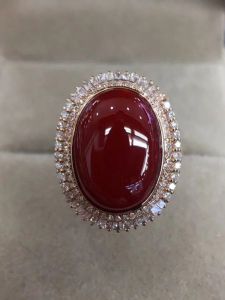 Vintage Ruby Ring Electroplated Silver and Gold Wine Red Womens Versatile