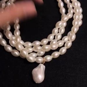 Ingemark Vòng Cổ Rộng Nhiều Lớp Màu Trắng Giả Ngọc Trai Vòng Cổ Choker Trang Sức Thời Trang Nữ Lát Kim Loại Cố Định Phong Cách Bohemia