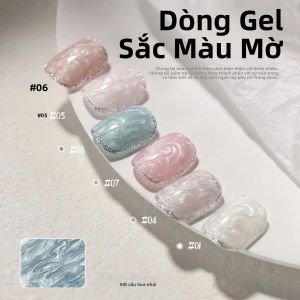 Bộ Sơn Móng Tay Dạng Gel Nhũ Ngọc Trai 12ML - Đen Trắng Hồng Xanh Phong Cách Nhật Bản 1-12 Chiếc Dùng Cho Chuyên Nghiệp & Tại Nhà