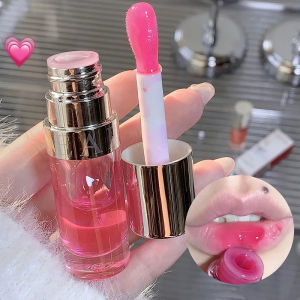 【XZ Beauty】Crystal Peach Lip Oil Hydrating Mirror Lip Gloss Tinted Plumper Moisturizing Lip Care Treatment Makeup Colored Lipstick Balm