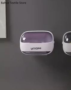 Soap Box Wall-Mounted Space Capsule Design Soap Shelf Transparent Clamshell Drain Soap Holder