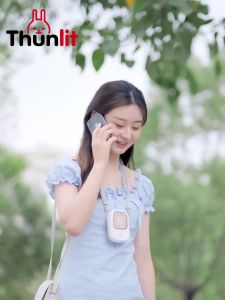 Thunlit Mini Portable Fan Rechargeable 1800mAh Outdoor Handheld Neck Small Desktop Fan