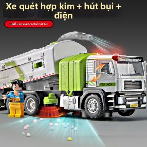 Electric Large Alloy Waste Collection Vehicle Toy Model