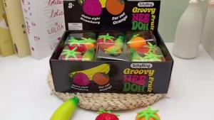 New Fruit NeDoh Squishy Toy Simulated Strawberry Bananab Orange Fidget Sensory Toy Stress Relief Anti-Anxiety TPR Toys
