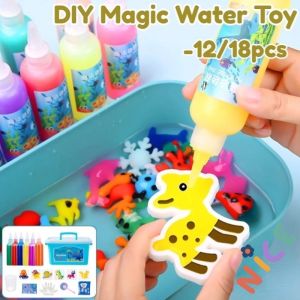 12/18PCS Magic Water Toy Kids Elf Ocean Mold Magic Water DIY Handmade Material Children Puzzle Toys