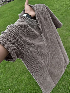 LIUBU | Breathable Henley Collar Relaxed Style Tee