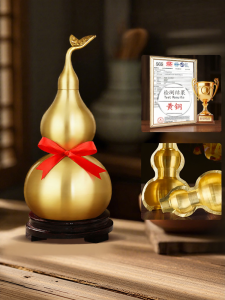 HETANGYUESHE | Wealth Attraction Copper Gourd Hanging Decoration