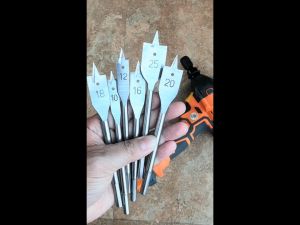 6pcs Flat Spade Drill Bits Set Metal Bit Kit Hex Shank Woodworking Tool Accessories