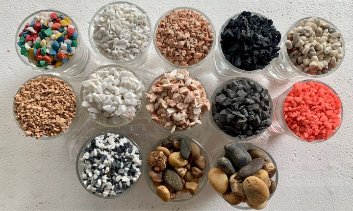 หินสี หินเกล็ดสำหรับจัดสวนถาดและเทียนเจล