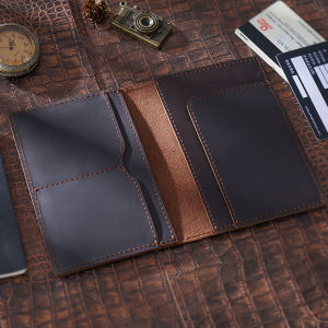 Royal Bagger Passport Bag Wallet For Men Genuine Cow Leather Fashion Ticket Holder Multi-Card Position