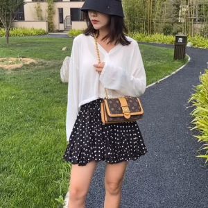Women Luxury Leather Sling Bags Messenger Bags Vintage Print Handbag Chain Shoulder Bags