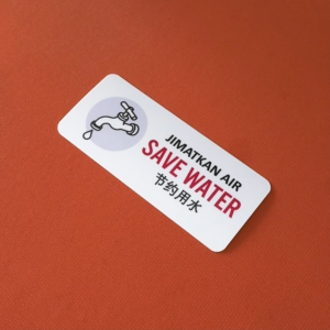 Save Water. Jimat Air. 节约用水. Sticker Sign Signage Notice. Do Not Waste Water Saving. Jangan Dilarang Bazir Membazir