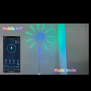 ขนาดใหญ่ 50 ซม*10 ไฟเเต่งห้อง ไฟ LED สายไฟหิ่งห้อย 5050 RGB ซิงค์เสียงเพลง ไฟเส้น Strip Light ไฟตกแต่งห้อง กันน้ํา