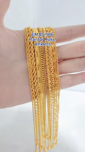 Emas 916 Rantai Kaki / Gelang Kaki | Gold 916 Anklets KK01+ PINTAL SNACK SKIN GAJAH SAUH MATAHARI LIPAN GILA-GILA BIJI SAWI