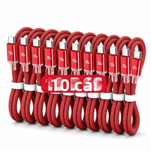 Cáp Sạc Nhanh USB Type C To Type C NNBILI 10 Chiếc 120W Hỗ Trợ Truyền Dữ Liệu Dành Cho iPhone 16 17 Huawei Xiaomi Samsung - Dài 1M