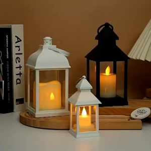 Shanshop  electron candle light square candlestick lamp decorative candle holder