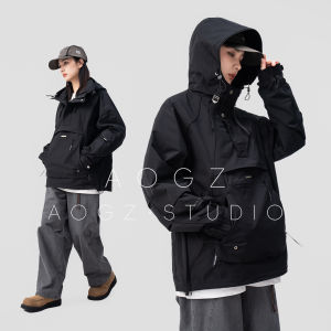 AOGZ | Casual Loosened Half-Zip Hooded Jacket